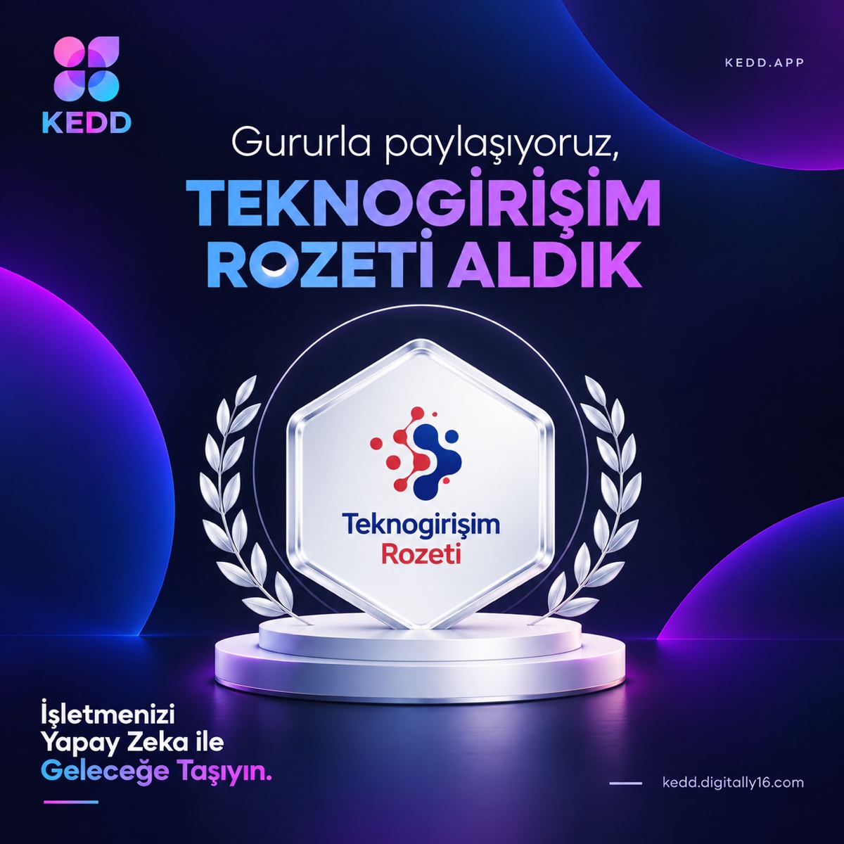 KEDD Teknogirişim Rozeti duyuru görseli